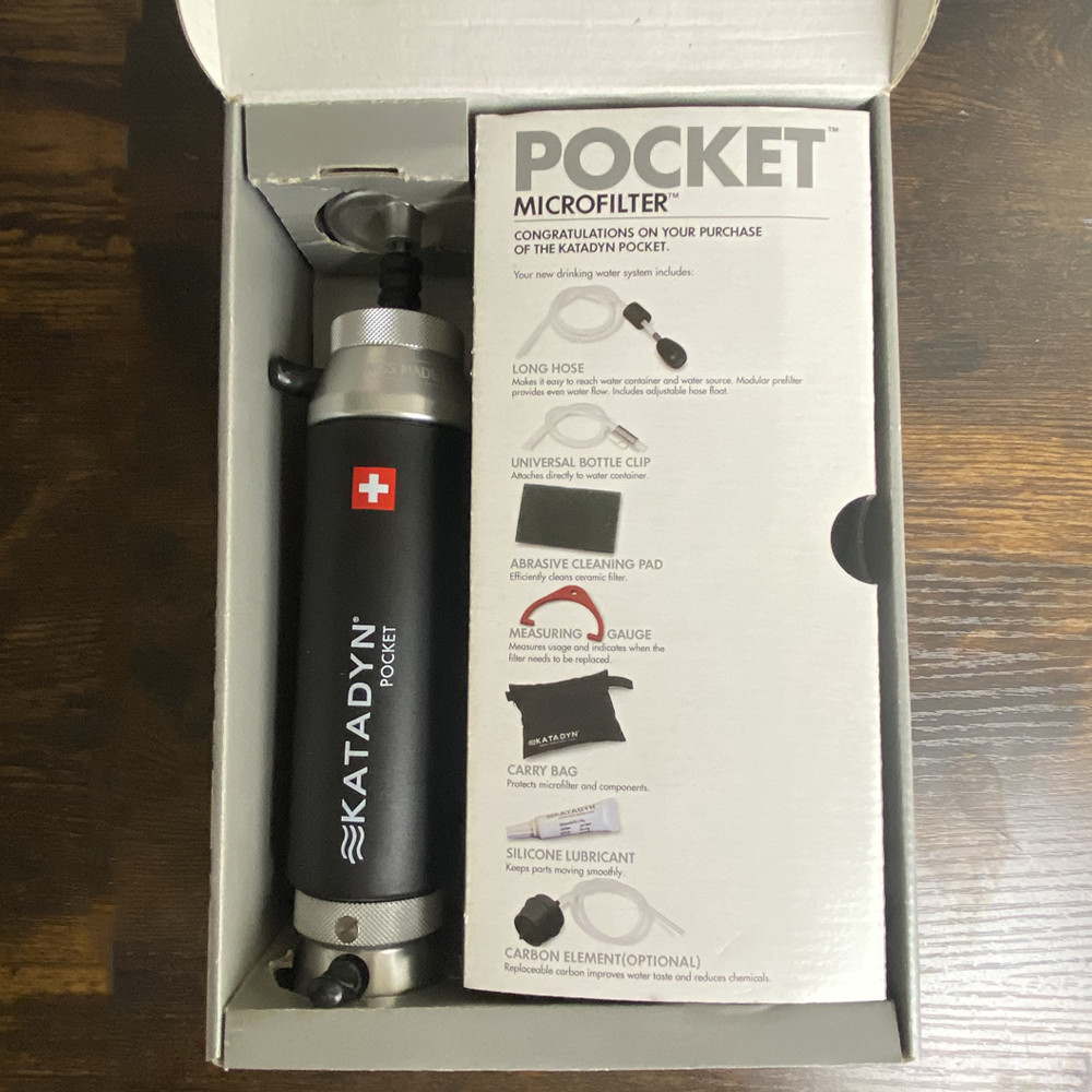 Katadyn Silver Embedded Ceramic Anti Microbial Pocket Water Filter 10k Gallons