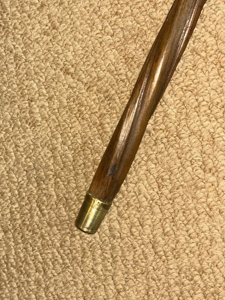 Vintage Military Twisted Vine Walking Stick - Royal Army Physical Training Corps