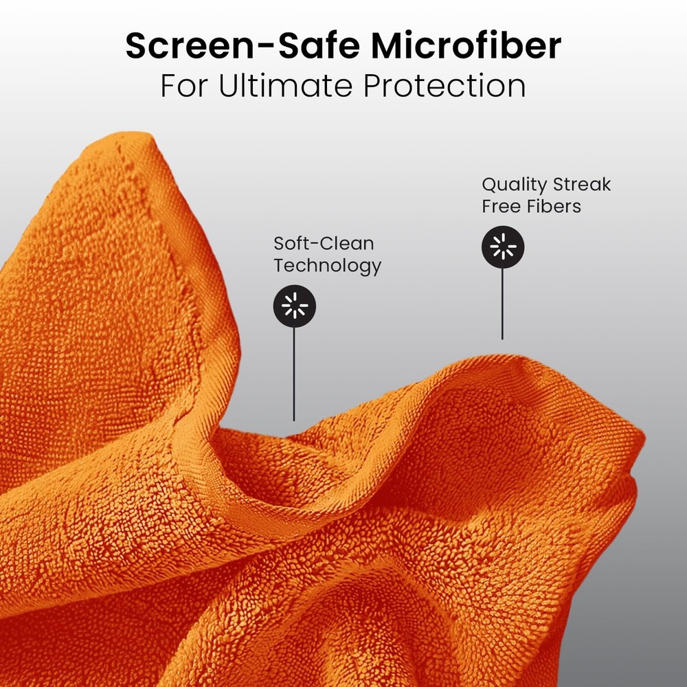 Screen Cleaner Spray - TV and Microfiber 2 Pack, white