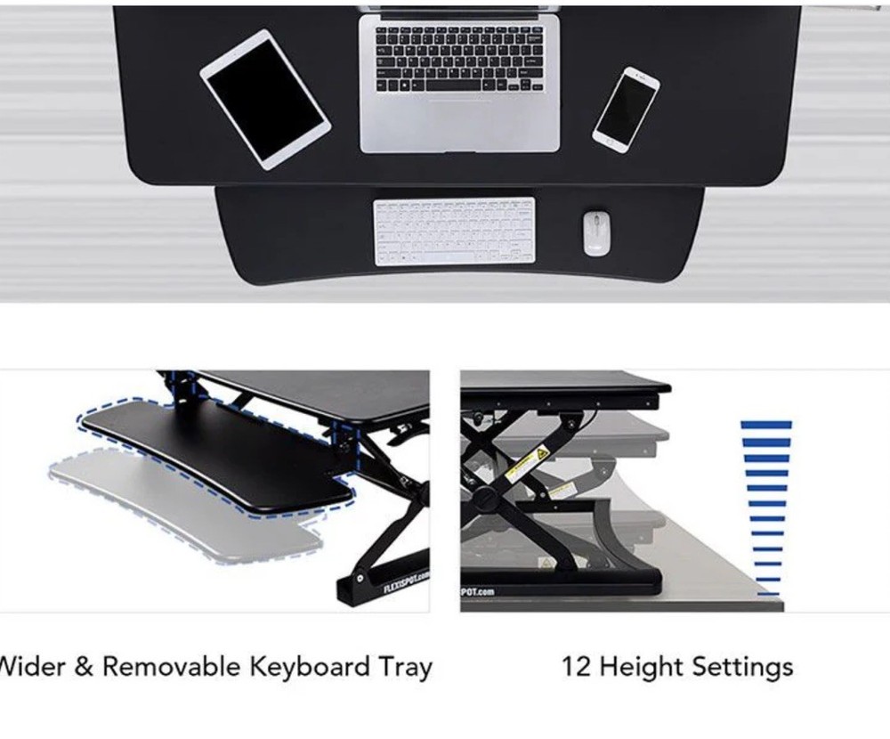 FlexiSpot Computer Riser Model M3-B Black Colour