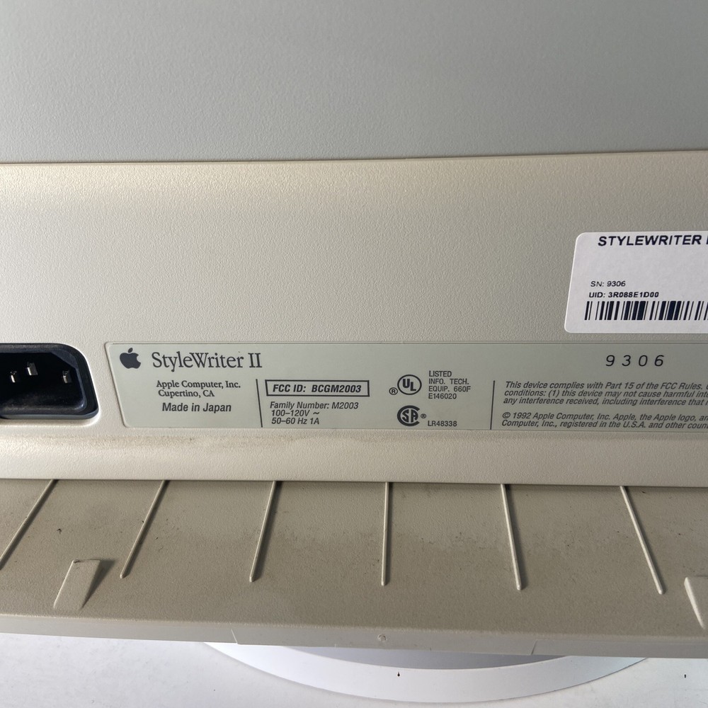 Vintage Macintosh Apple Stylewriter II M2003 Computer Printer