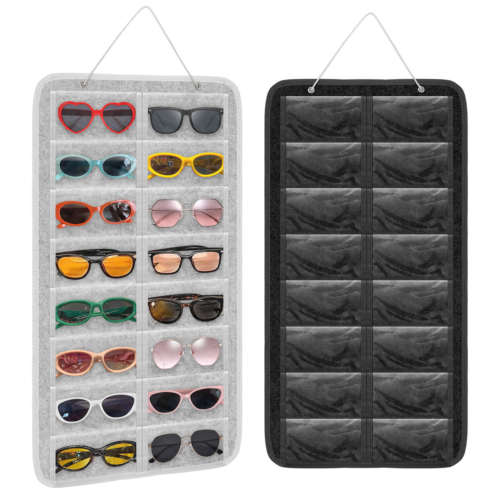 Hanging Sunglasses Organizer Glasses Storage Case Wall Mounted Eyeglasses Holder