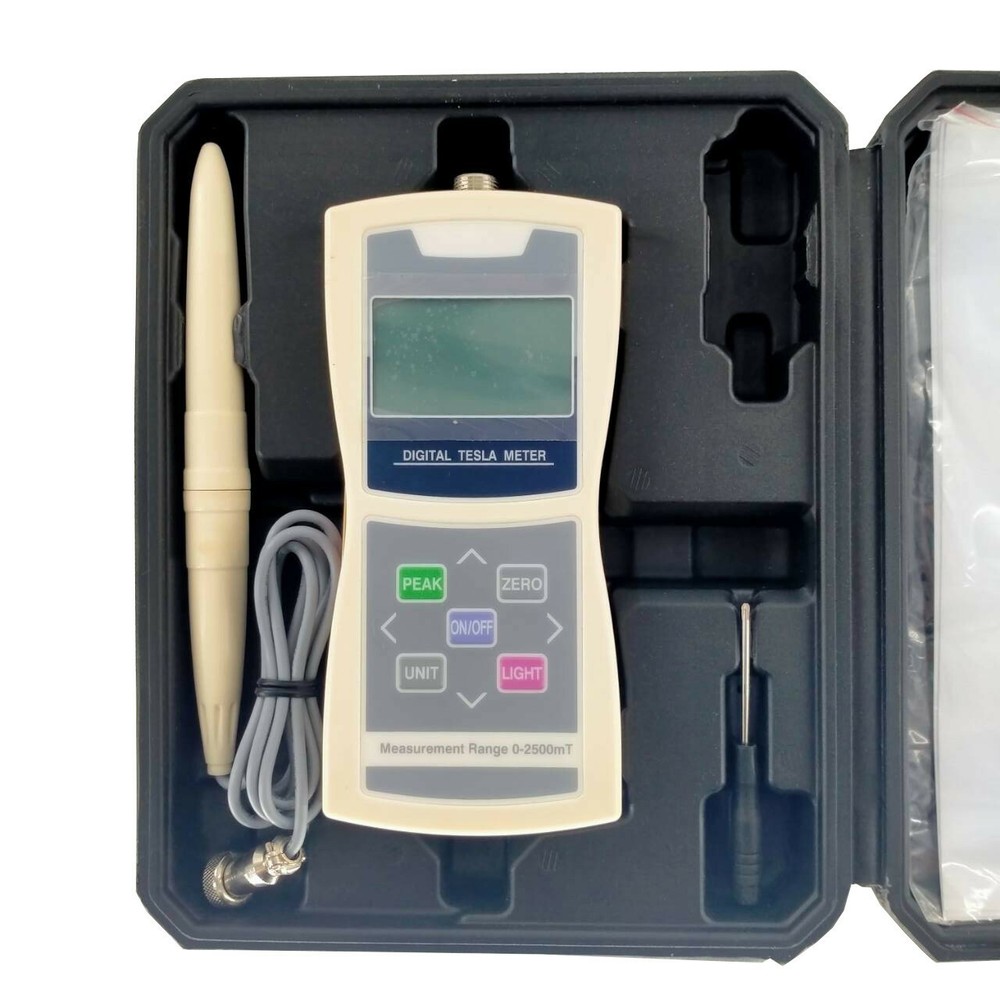 Portable Gauss Meter Tesla Meter Tester Gaussmeter Display Backlight Accuracy 2