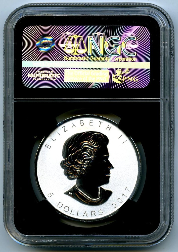 2017 $5 CANADA 1OZ SILVER NGC PF70 150 150TH PRIVY REVERSE PROOF MAPLE LEAF FR