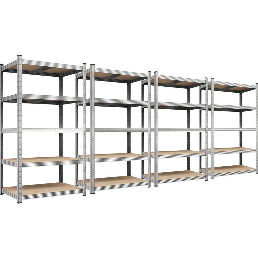 5-Tier Metal Boltless & Adjustable Storage Rack, Black