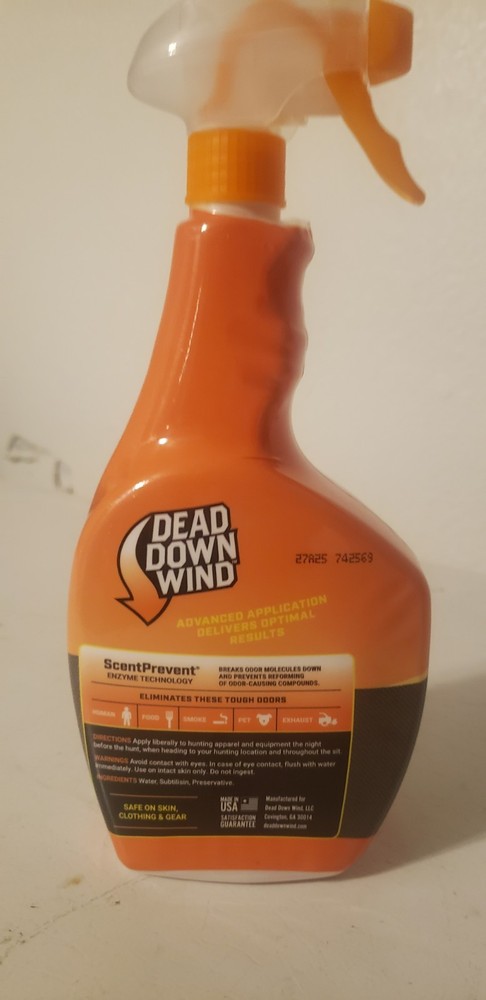 Dead Down Wind Odor Eliminating Unscented 32oz Evolve Field Spray +3 Refills