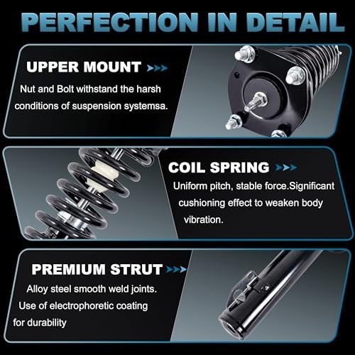 Front Pair Shock Struts Spring Assembly Compatible for 08-15 Dodge Grand