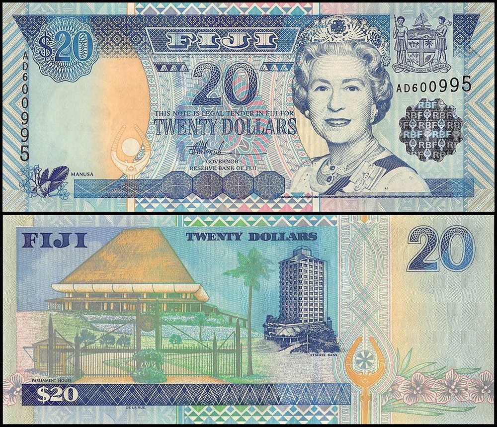 Fiji 20 Dollars, 2002 ND, P-107, UNC X 10 PCS
