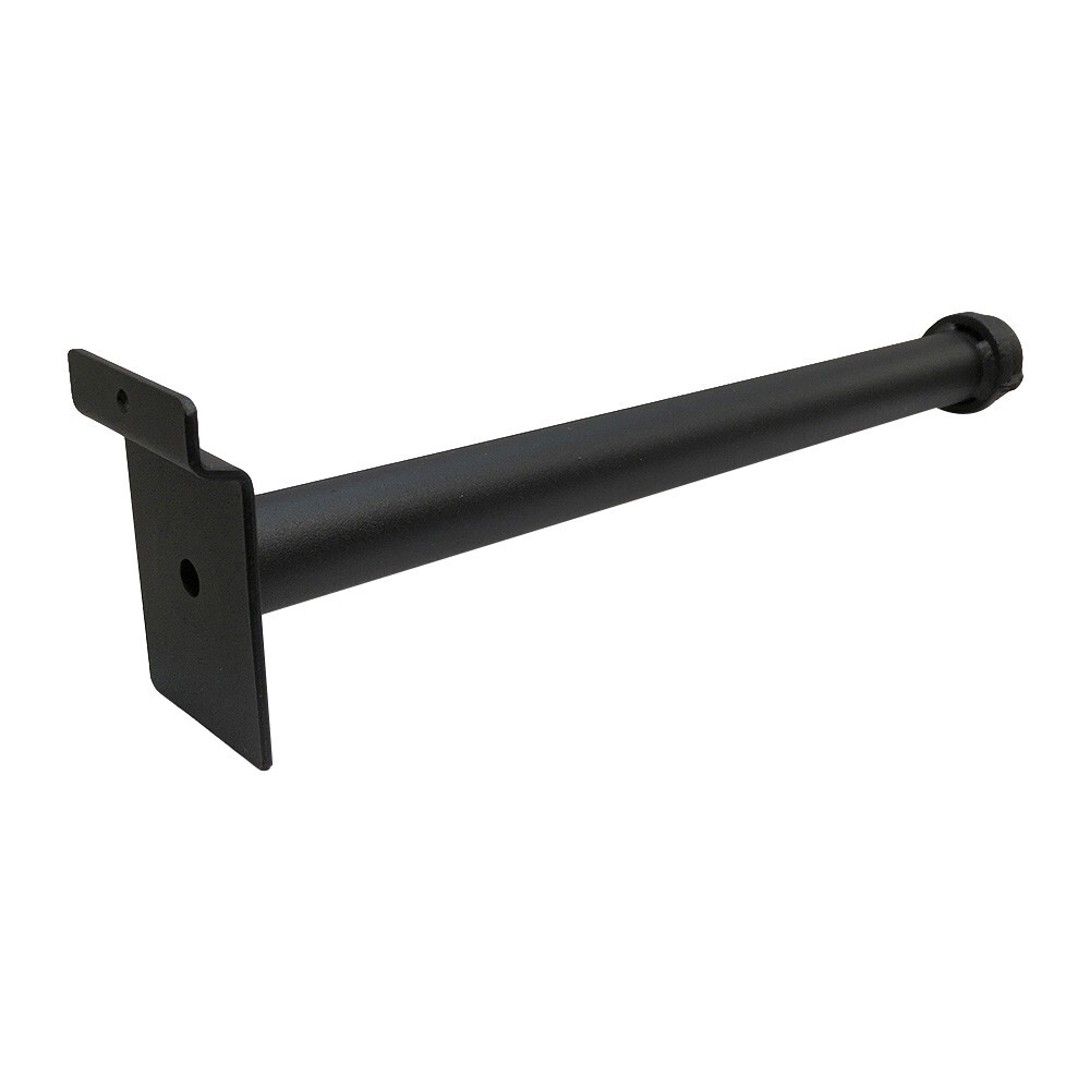 12" Black Slatwall Pipe Straight Faceout Hook Shelf Support Pipe Line Rack 6 PC