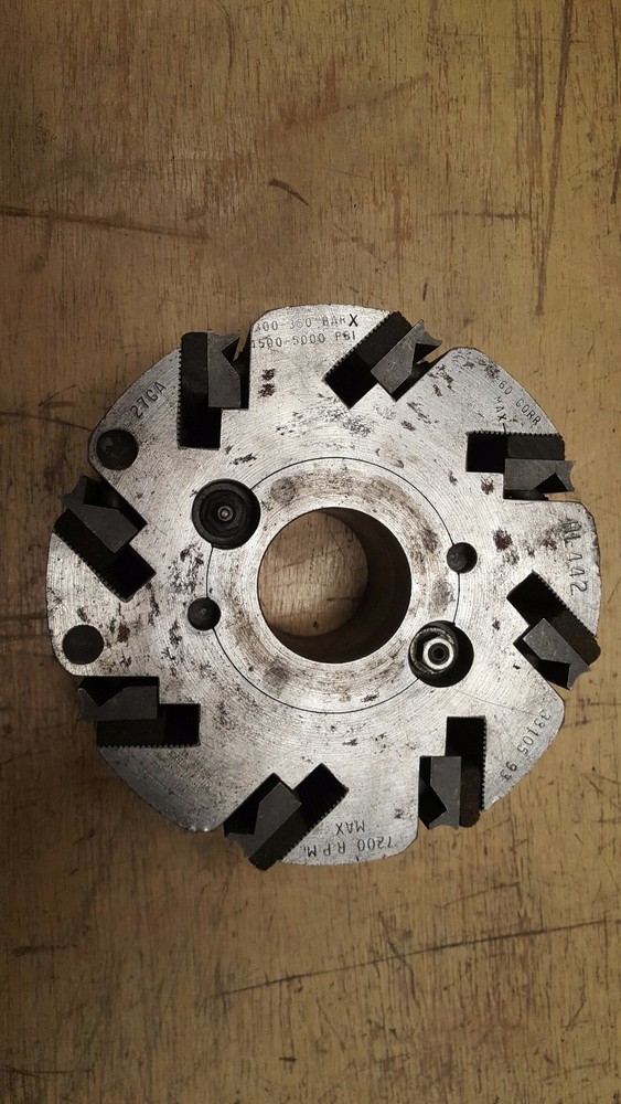 8 Knife Planer / Molder Head, Corrugated NOS Hydro-Lock