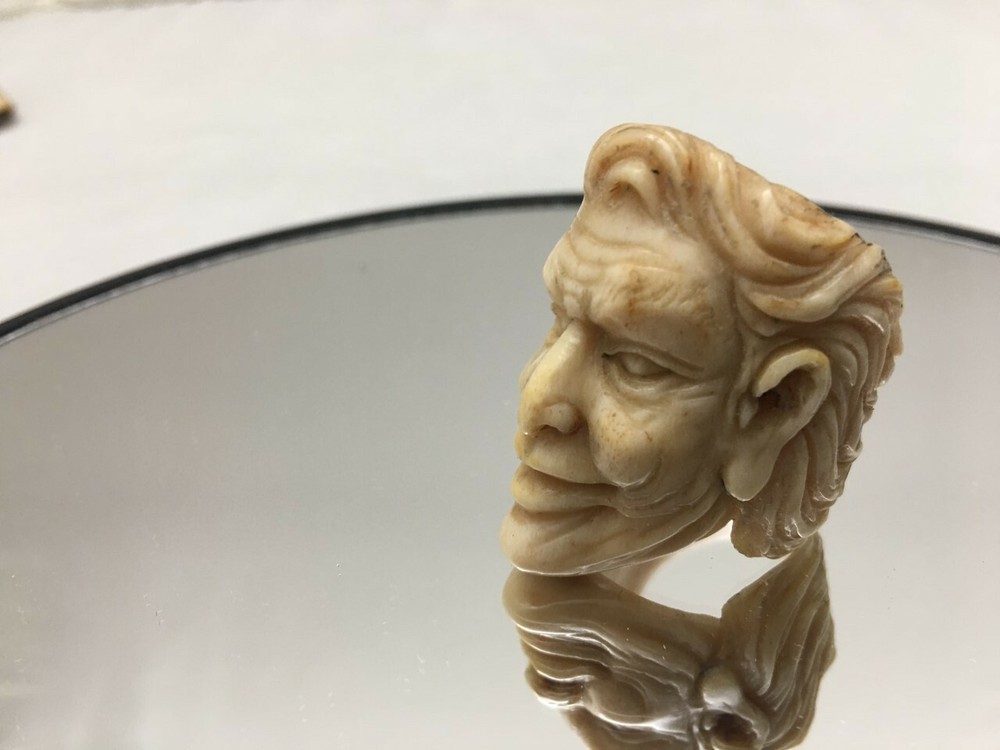 Handcrafted deer antler Jocker ring