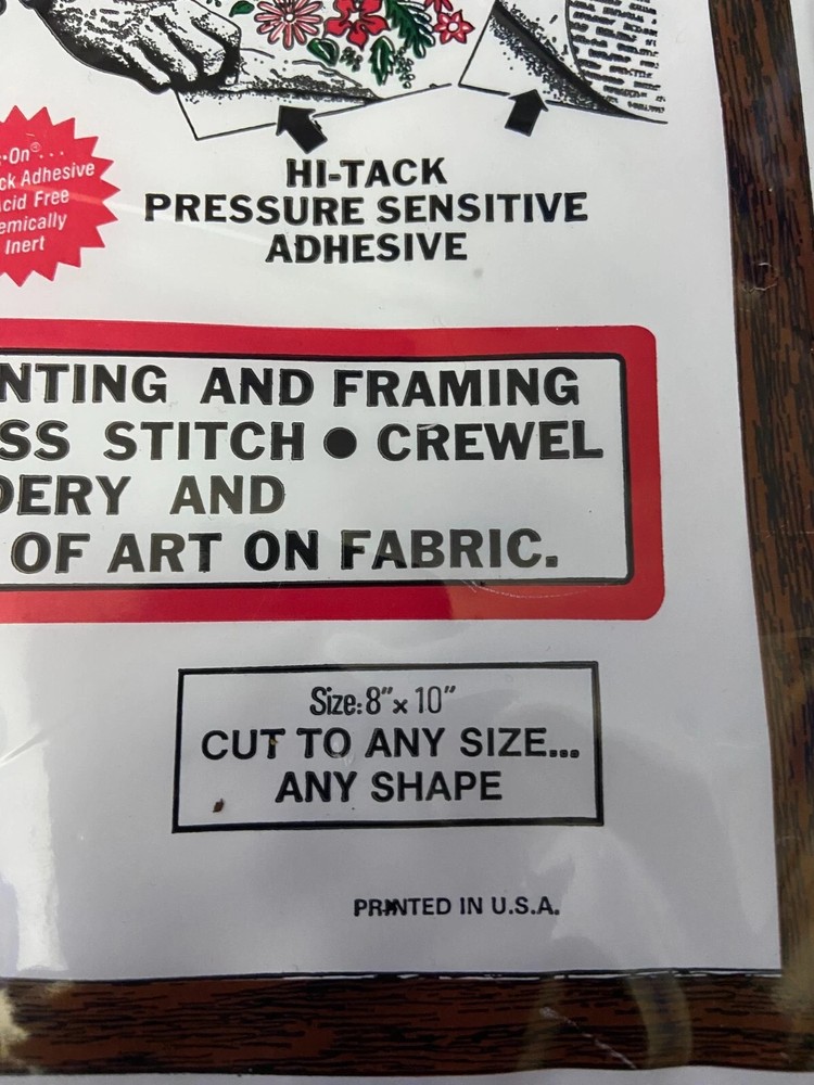 Self-Stick Art Needlework 8"x 10" Mounting Board *NEW* ff1