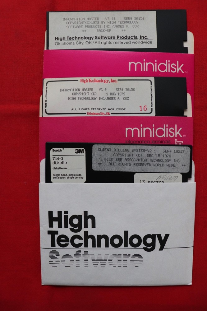VINTAGE HIGH TECHNOLOGY CLIENT BILLING SYSTEM SOFTWARE FOR THE APPLE II, 1979