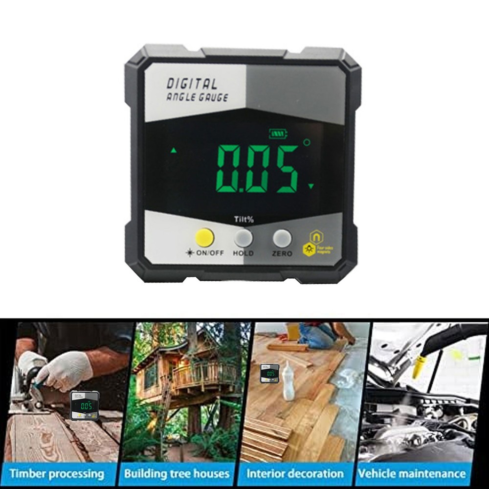 Digital Angle Finder with Electronic Laser 4-Side Magnetic Angle Gauge US