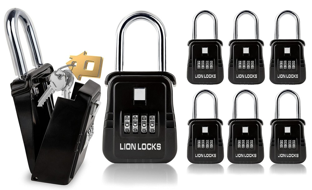 1500 Key Lock Box with Code, Lockbox for Keys Outdoor, Realtor Lock Box for S...