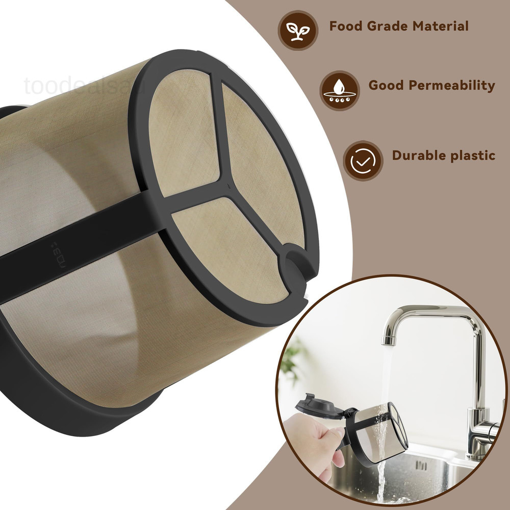 Coffee Basket Compatible with Ninja Maker, Reusable 1 Pack Black