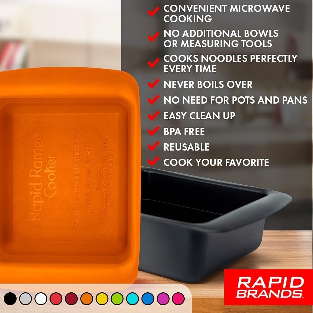 Rapid Ramen Cooker | Microwavable Cookware for Instant | 1-Pack, Black