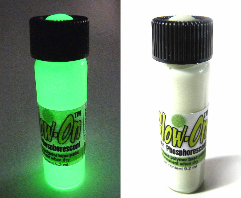 Glow-On ORIGINAL Glow Paint For Gun Sights, Fishing Lures, Lg 9.2ml Vial, Bright
