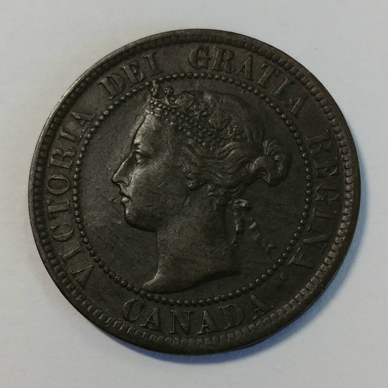 1899 Canada 1 One Cent Bronze Coin