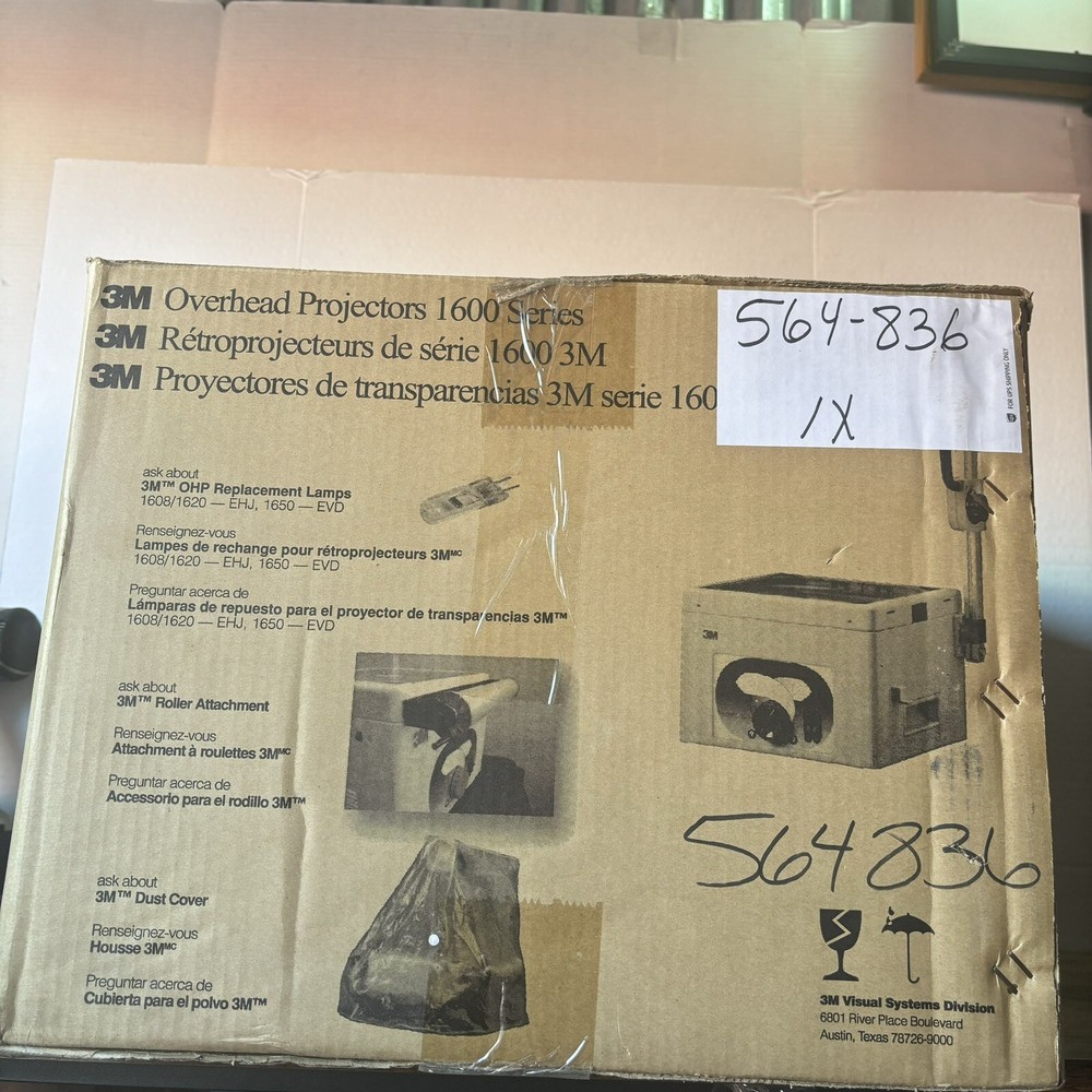 3M Desktop Overhead Projector Model 1608 Version 1608AJA *New In Unopened Box*