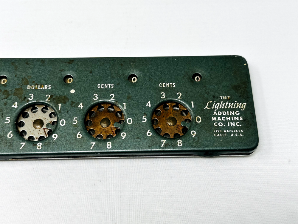 Vintage Adding Machine Calculator, THE LIGHTNING ADDING MACHINE