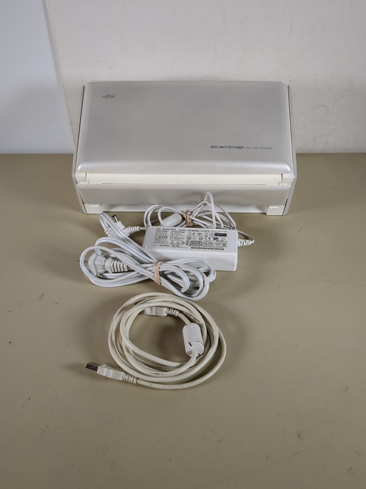 Fujitsu ScanSnap S1500M Document Scanner w/ Power Cable & USB Cable