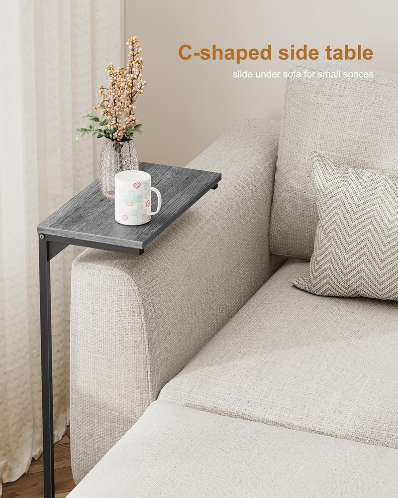 C Shaped End Table Small Side Table Set of 2 28.7 inch Tall Couch Table Sofa