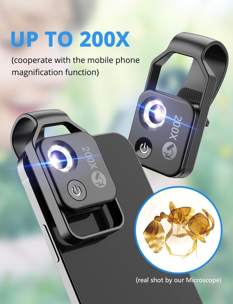LED Pocket Microscope for Easy Use on Smartphones and Quick Exploration