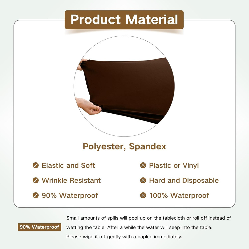 Square Fitted Table Cover Elastic Tablecloth Stretch Spandex Table Top Cover Tab