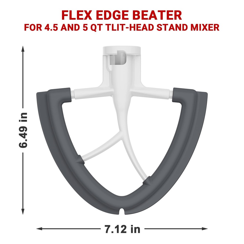 Fgreeble Flex Edge Beater 4.5-5Qt Beater,