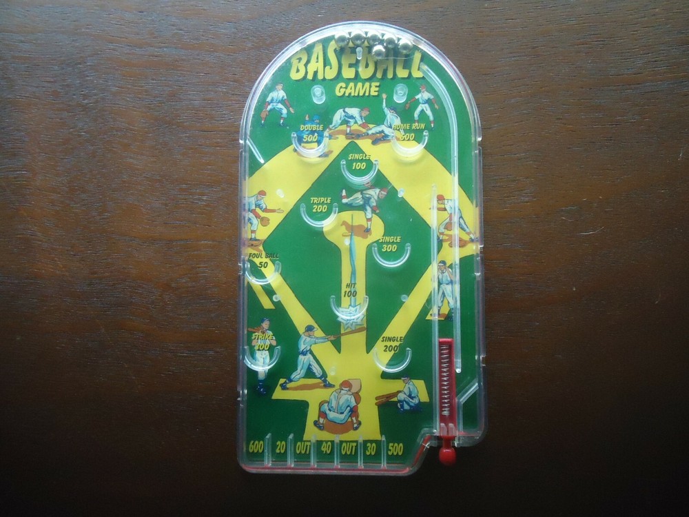 SCHYLLING  STYLE TABLETOP PINBALL BASEBALL GAME CIRCA 2007  EUC