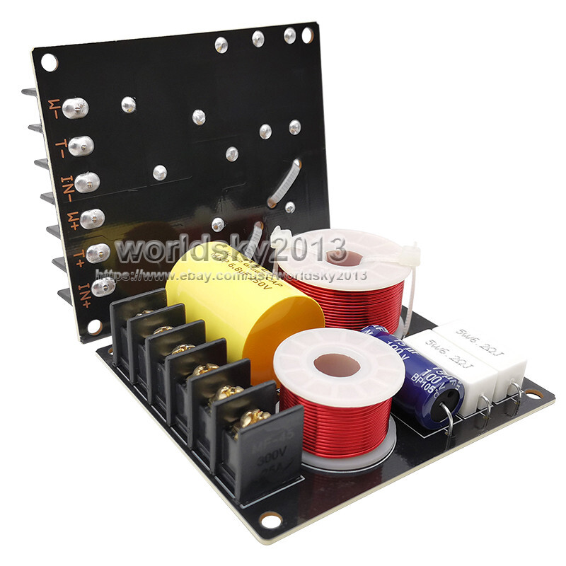 2pcs 100W 2 Way Speaker Frequency Divider Aplifier Crossover Loudspeaker Filter