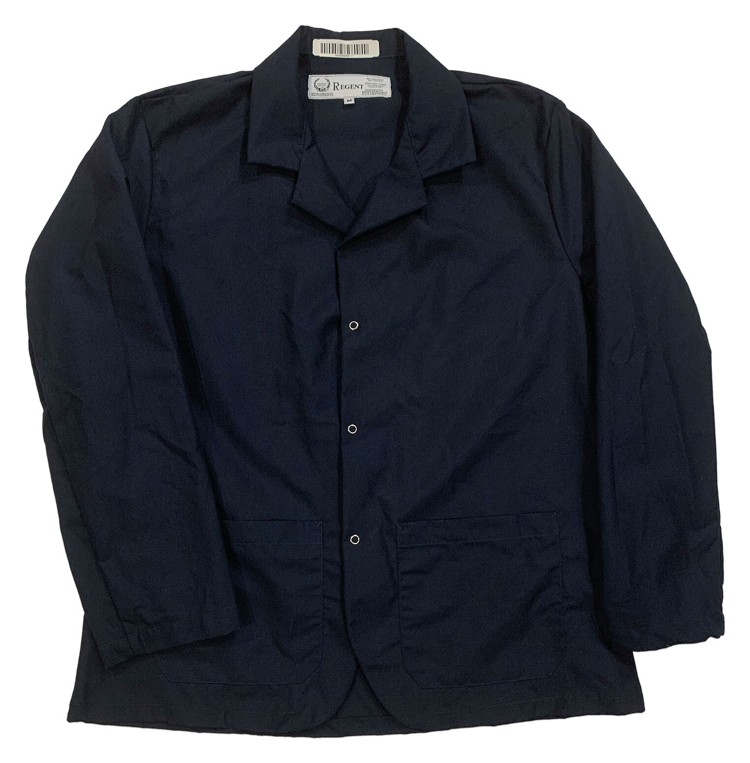 Regent Gripper Front Spun Polyester 2 Pocket Lapel Coat Navy Blue