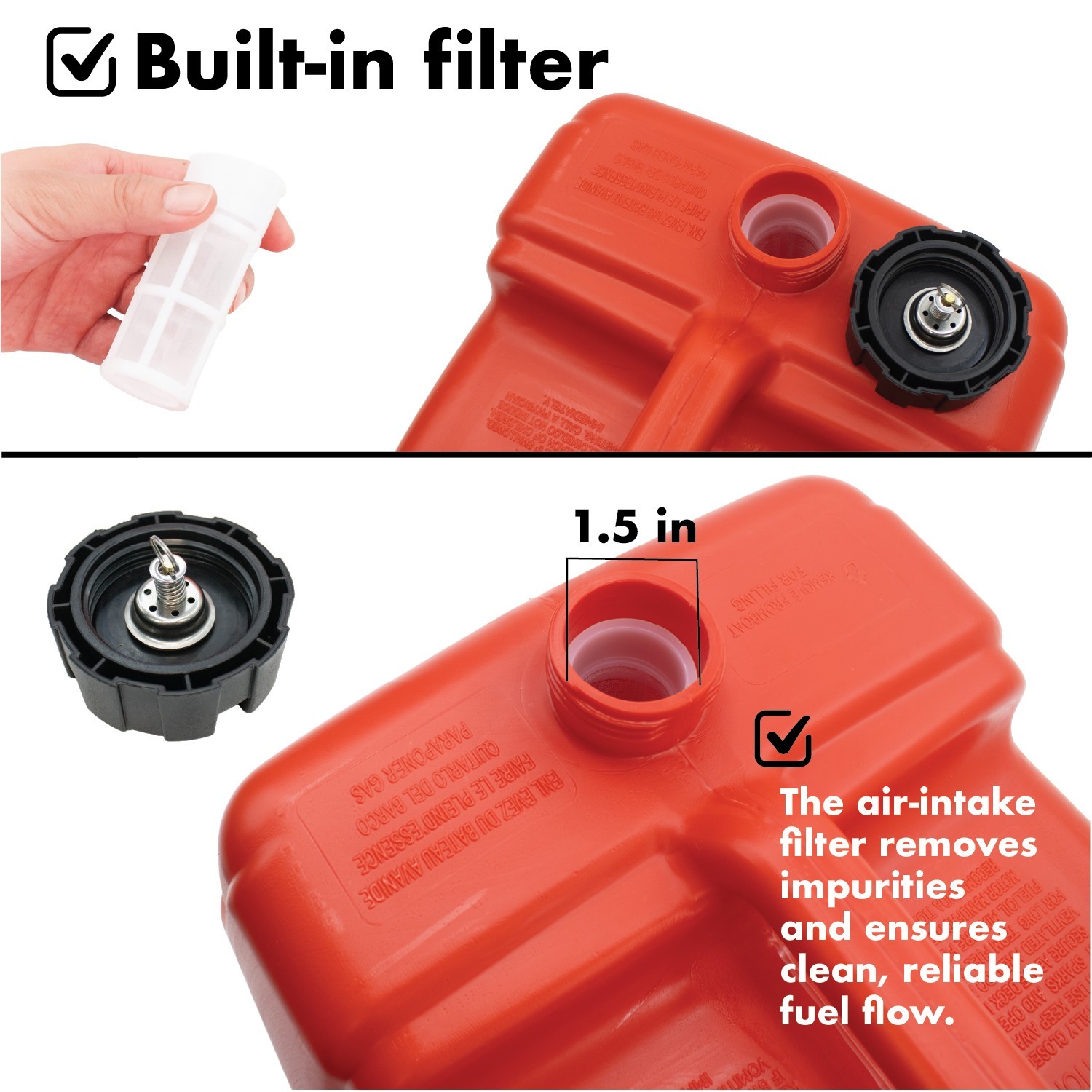 Portable 12L Marine Tank W/ Connector Fuel Tank Outboard Boat Motor