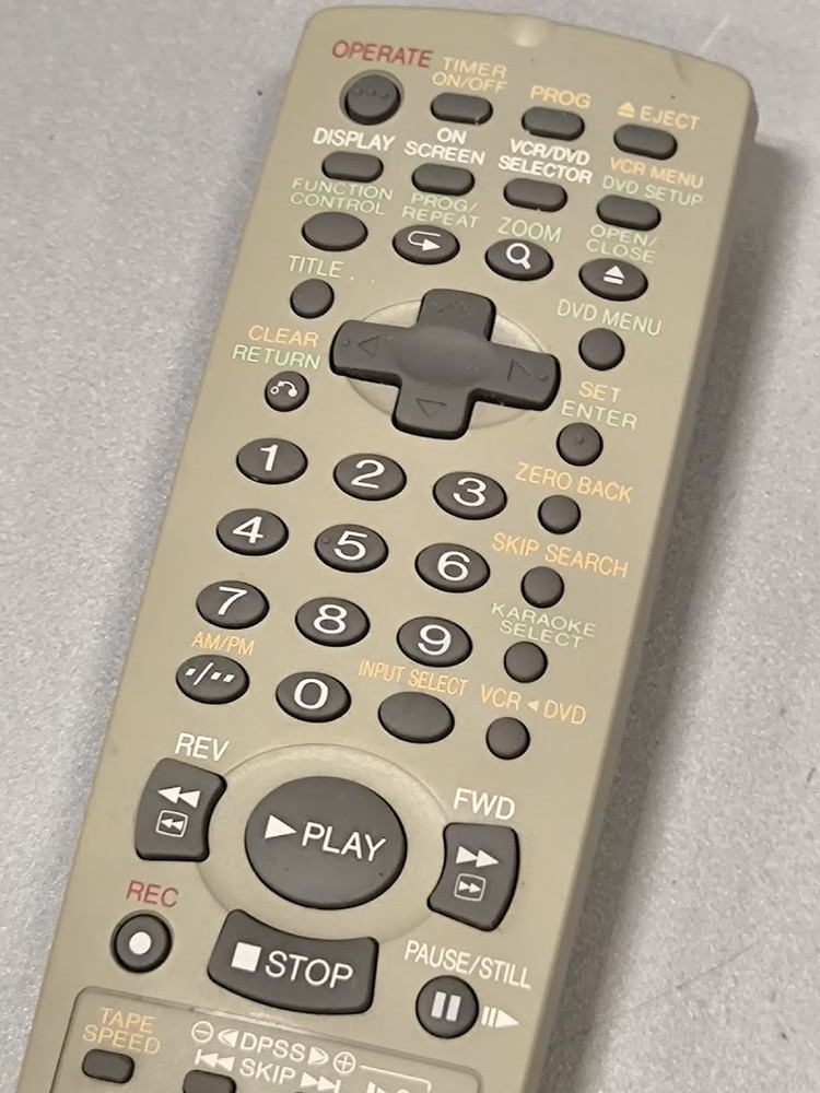 Sharp RRMCGA181WJSA VCR/DVD Remote - Working Used