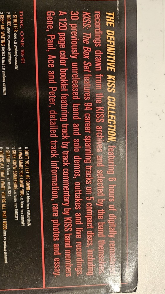 KISS The Definitive Collection Box Set Complete ~Book + 5 CDs 2001 Pre Owned