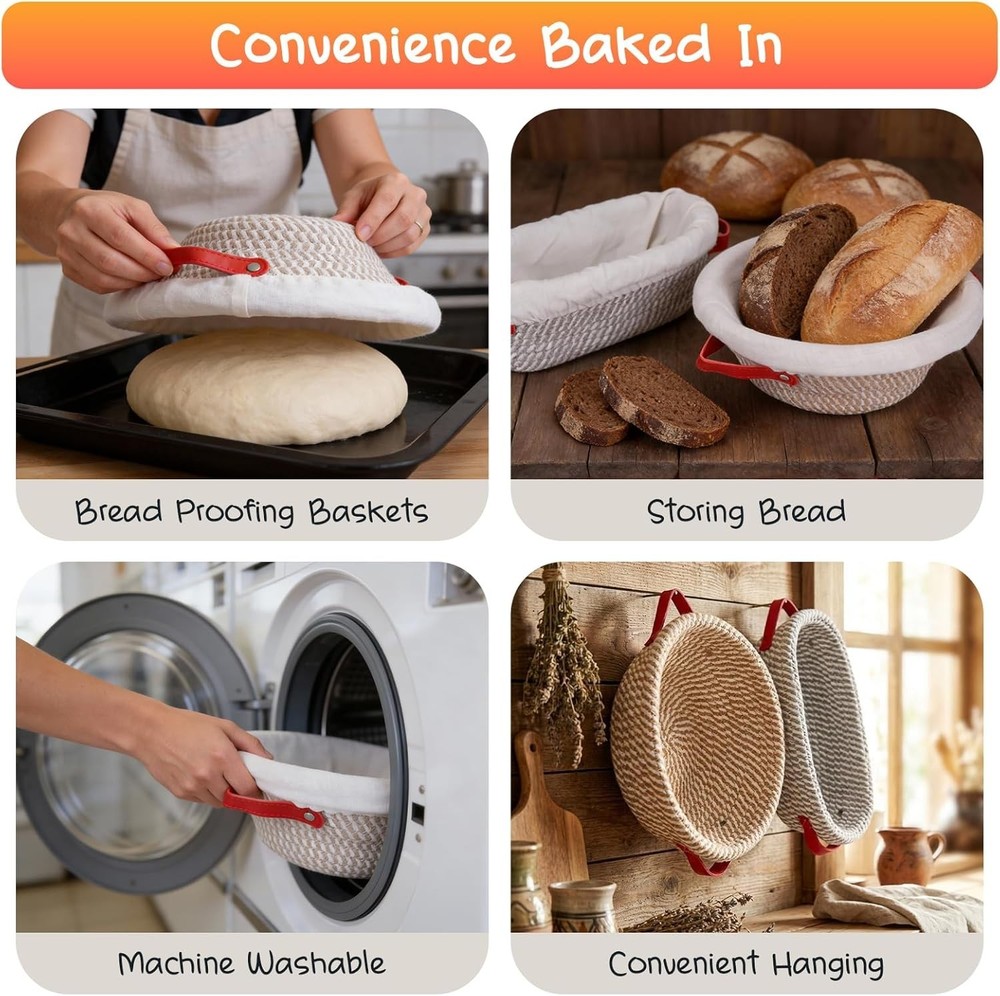 39PCS Sourdough Starter Kit Banneton Proofing Basket Set Bread Baking Tools