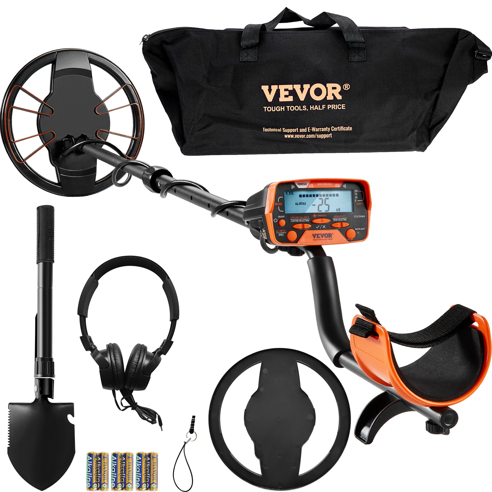 VEVOR Metal Detector for Adults Professional Gold Detector 10 in IP68 Waterproof