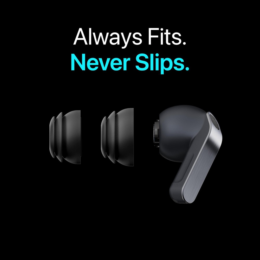 Premium Multi-Flange Eartips for Galaxy Buds3 Pro/Galaxy Buds4 Medium, Black