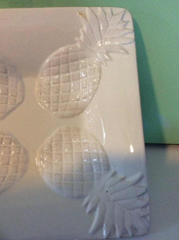 TRS White Pineapple Serveware Platter One Size