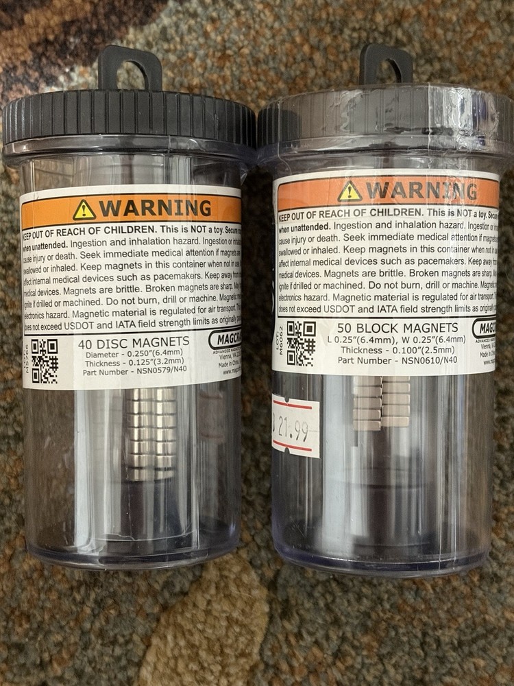 Rare Earth Magnets, 4 Different Sizes