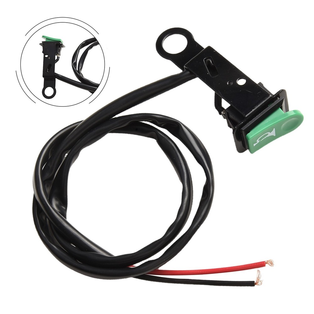Iron Mount Green Push Button Switch for Motorcycle Resettable Power Cont