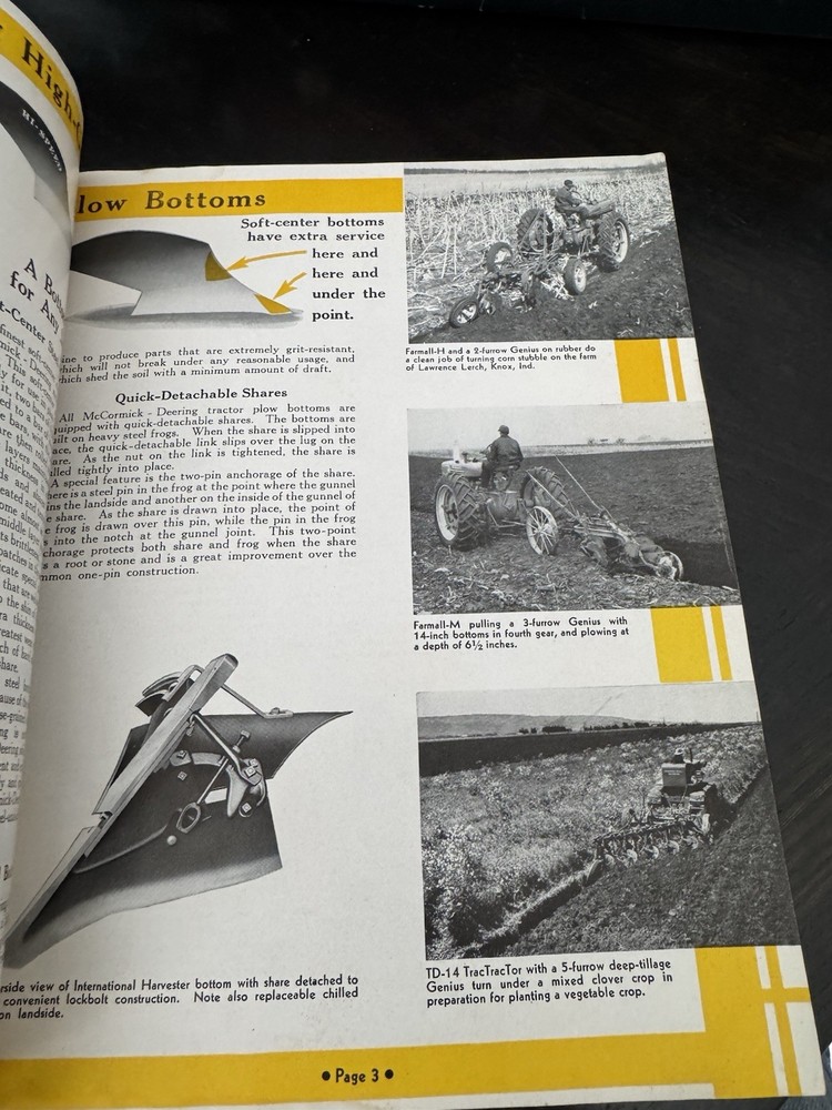 McCormick-Deering - Tractor Plows Catalog 31 Pg