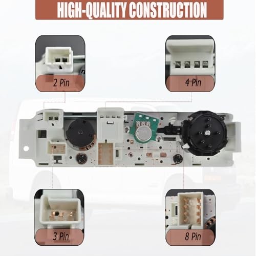 Front A/C Heater Climate Control Module Panel Switch Compatible with 1996-2020