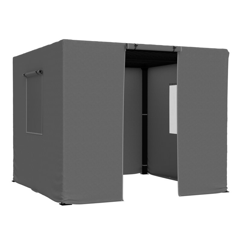 Pergola Winter Cover,Outdoor Pergola Cover With Sidewalls And Mesh Windows