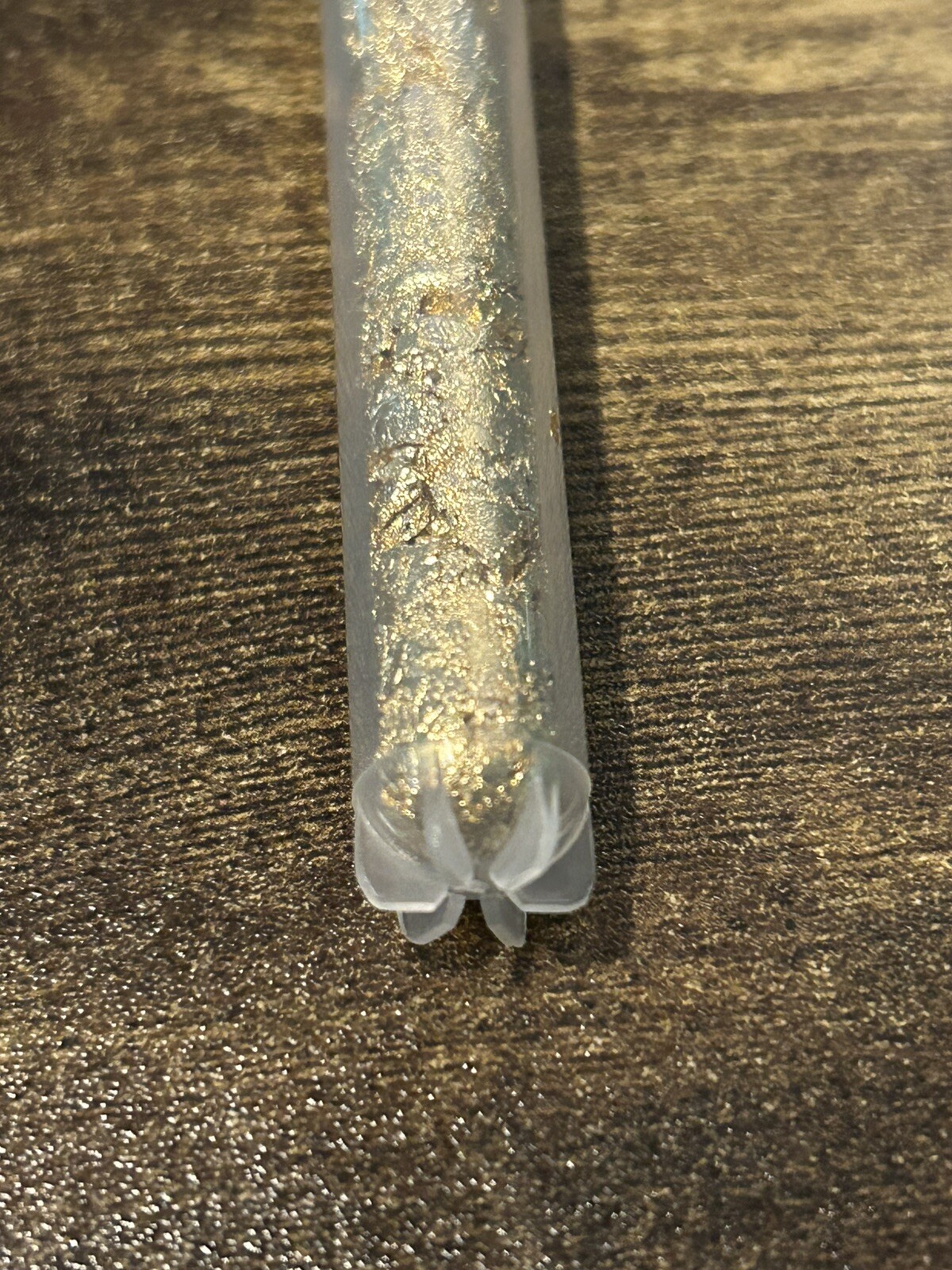 10 Gold Flake Large Vials... 5mil. 3.5” Stand able Test Tubes. BEST DEAL !!