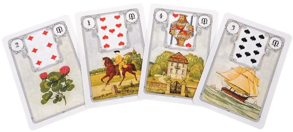 Оракул Ленорман Голубая Сова 36 карт мини / Oracle Lenormand Deck Tarot