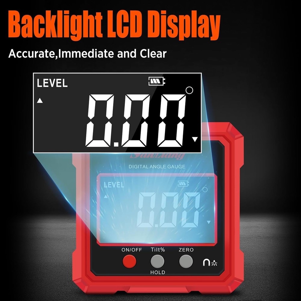 Digital Angle Finder Tool with Electronic Laser，Rechargeable Angle...