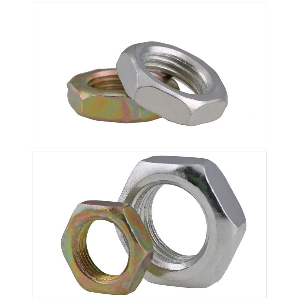 M7 - M16 Fine Pitch Thread Hex Thin Half Lock Nuts Hex jam Nut Zinc Plated Steel