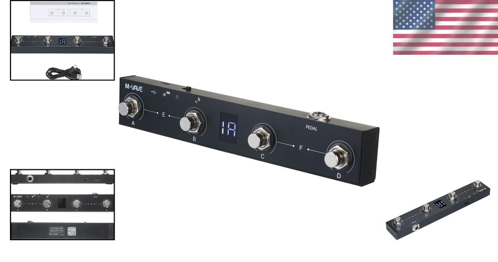 Rechargeable MIDI Foot Controller - Bluetooth Connectivity & Intuitive Display